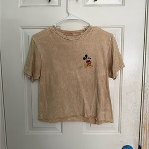 Yellow Women’s Disney Mickey Mouse Crop Top